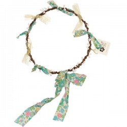 Couronne Fleur Liberty Verte