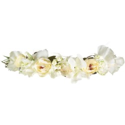 Couronne Fleurs Blanches artificielles