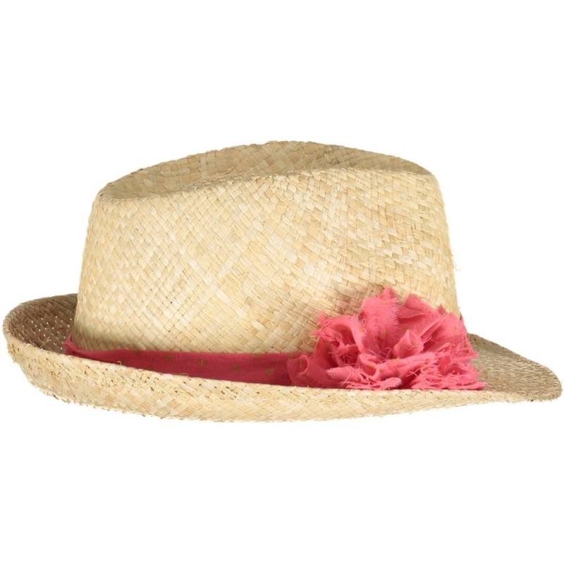 Coral Gold Dots Straw Hat