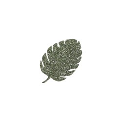 Green leaf palm brooch