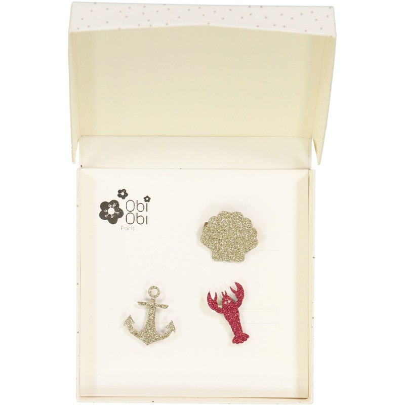 Brooches shell lobster anchor