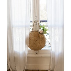 Sac cabas en raphia crocheté